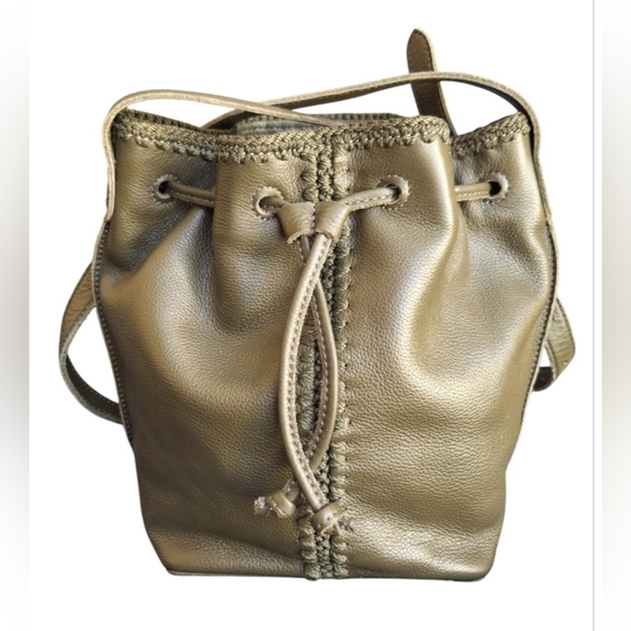 NWOT the sak Ivy Drawstring Bucket olive green crossbody - Picture 10 of 12